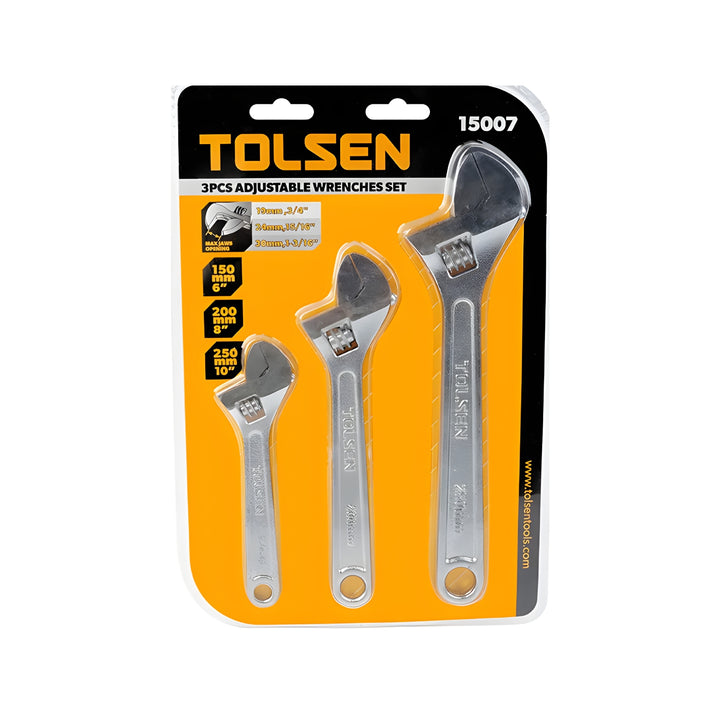 3PCS ADJUSTABLE WRENCHES SET